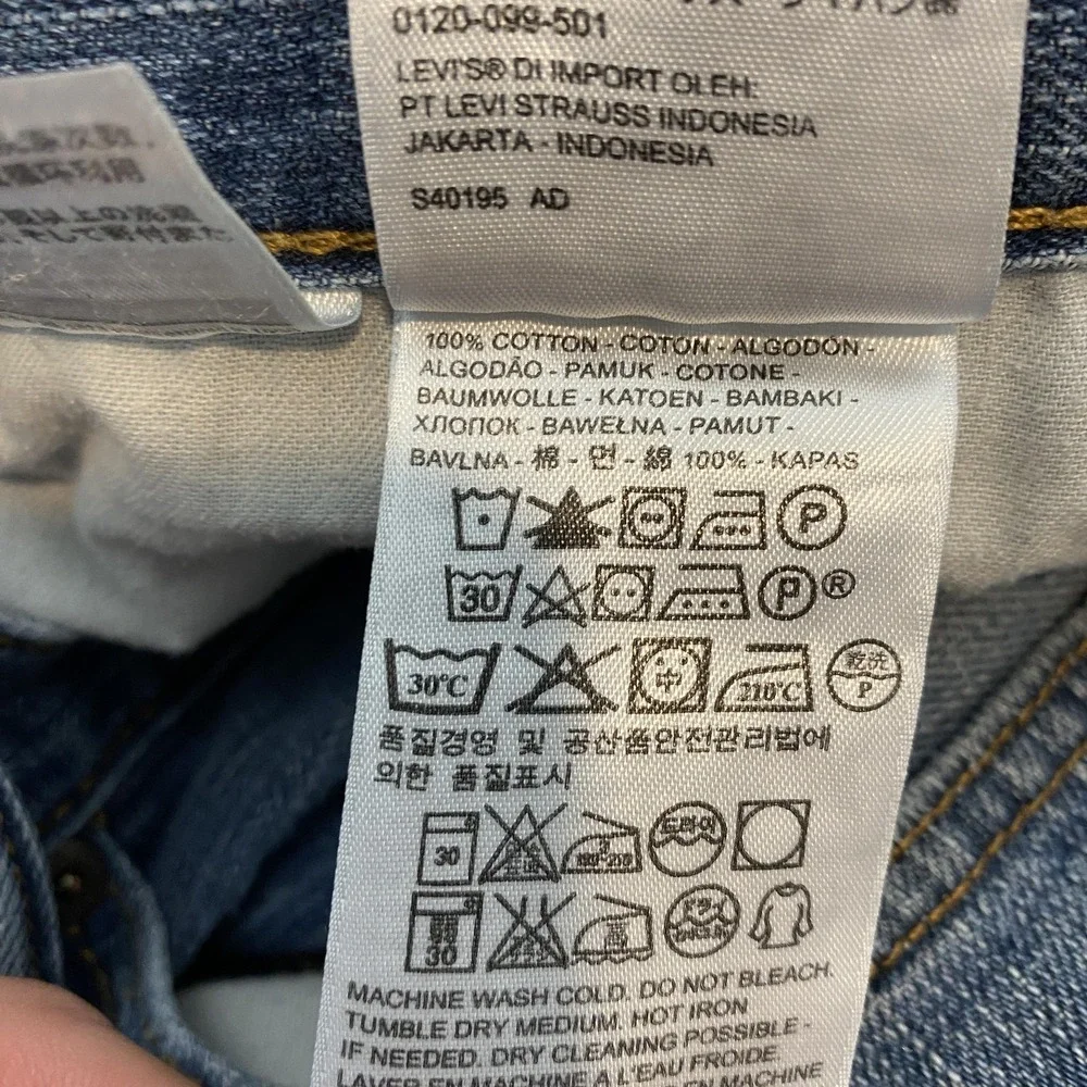 Levis 559 Jeans Mens 38x32 Blue Baggy Distressed Relaxed Straight Denim Pants